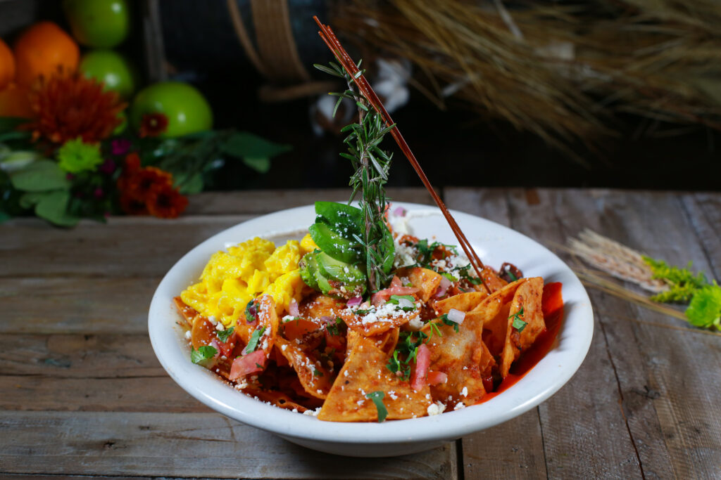 Flamingo Brunch Icon: Why Hash House A Go Go Stands Out in Las Vegas 2 Chilaquiles with scrambled eggs and avocado served at Hash House A Go Go Flamingo Las Vegas